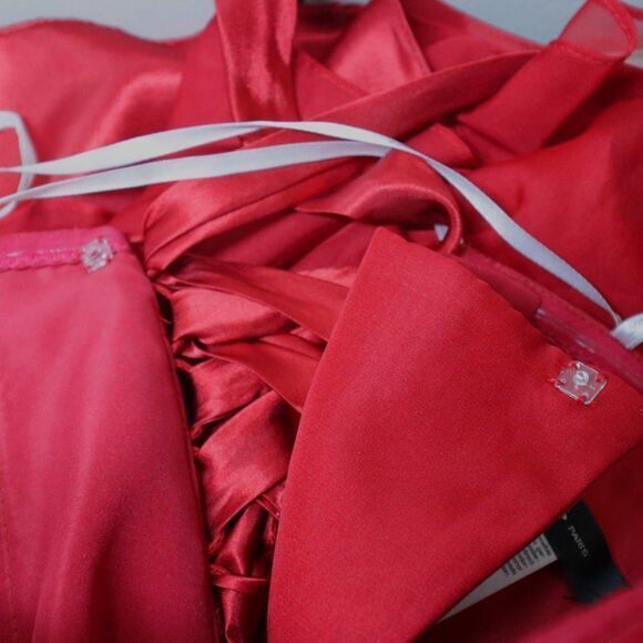 NWOT Alyce Paris sweatheart strapless glitter cocktail dress, red, size 4‎ - Picture 6 of 8